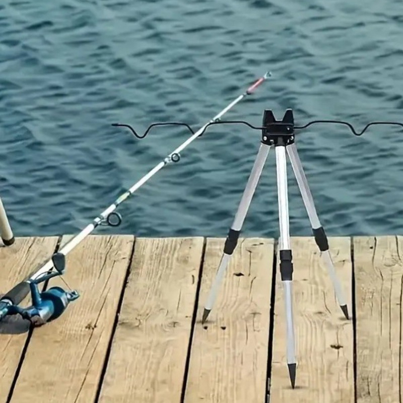 Fishing Rod Casting - 1 セット釣り伸縮式位置決めアルミ合金三角ブラケット釣り具タレット海竿ブラケット釣り竿ブラケット