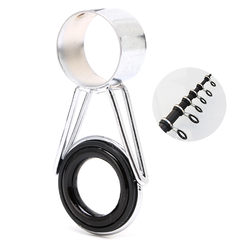 Fishing Rod Repair Kit - 7個伸縮フィッシングロッドガイドトップリングセットいかだ釣り修理アクセサリーxxuf
