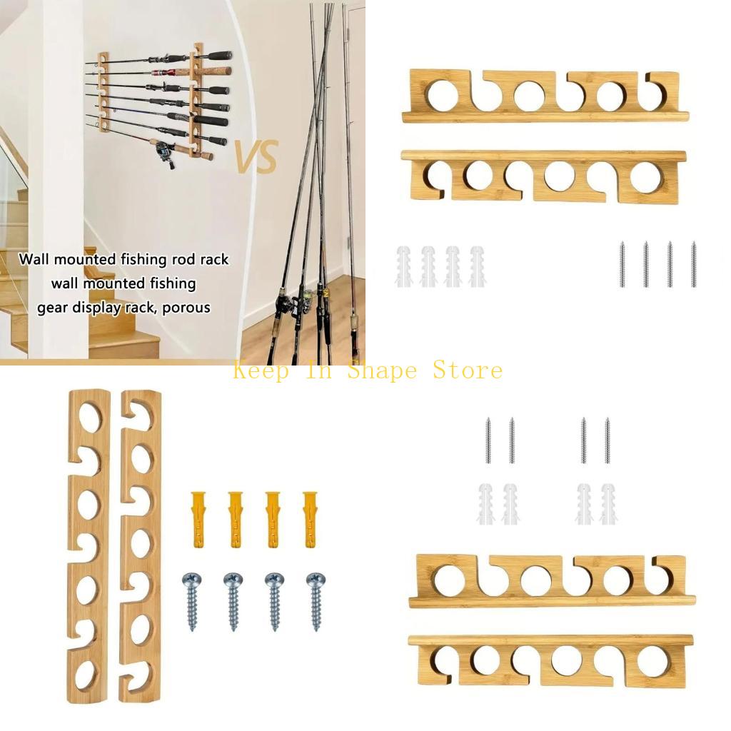 Fishing Rod Rack - U1JC 壁または天井に取り付けられた釣竿ハンガー収納オーガナイザー釣竿ラック