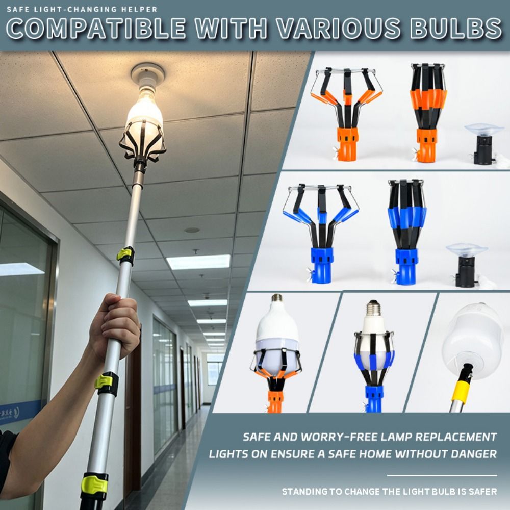 Fishing Rod Telescopic - プロ仕様電球交換ツール アルミ合金製伸縮式ロッド延長ポール 電球交換用ツール