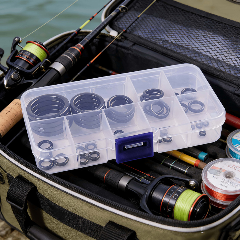 Fishing Rod Guide Replacement - 釣り竿ガイド交換キット セラミックリング40個付き (4mm-30mm) リールキャスティングスピニングロッド用の滑らかなOリングデザイン