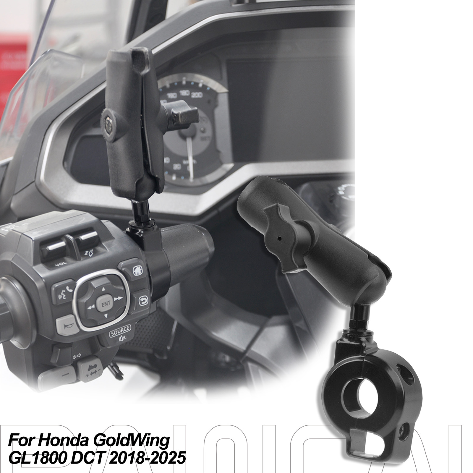 Fishing Rod Holder - PANICAL 携帯電話ホルダー ホンダ ゴールドウィング GL1800 DCT