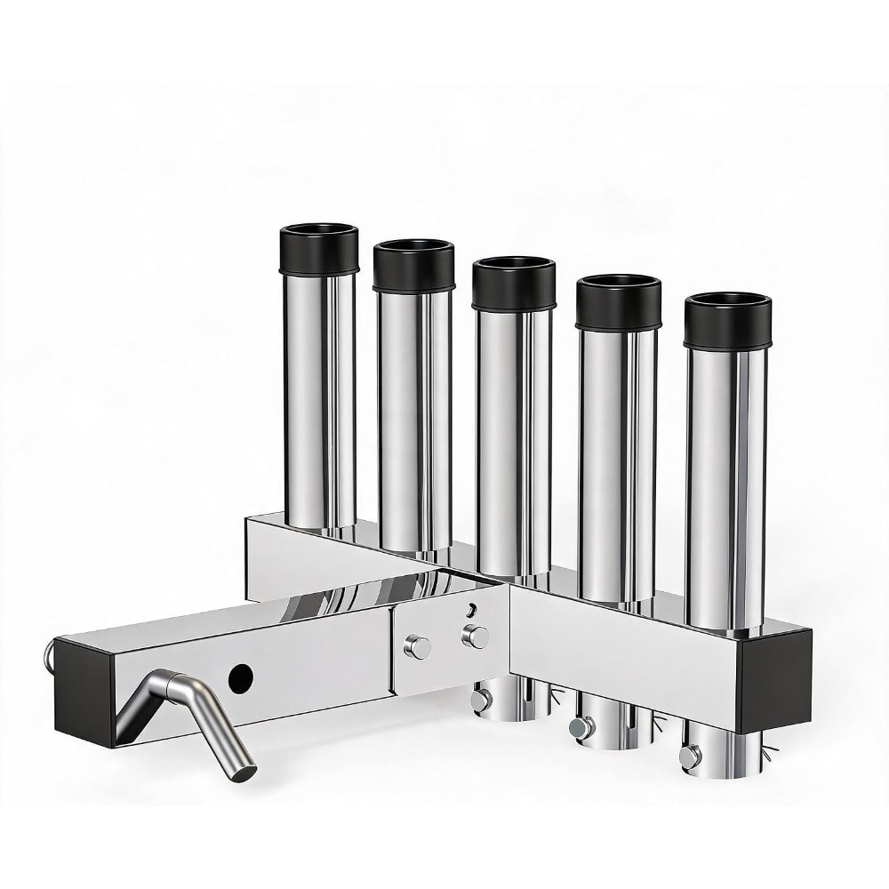 Fishing Rod Rack - ヒッチマウント釣り竿ホルダー 316 ステンレス鋼 調整可能な角度 クイックリリースピン 錆び/腐食に強い