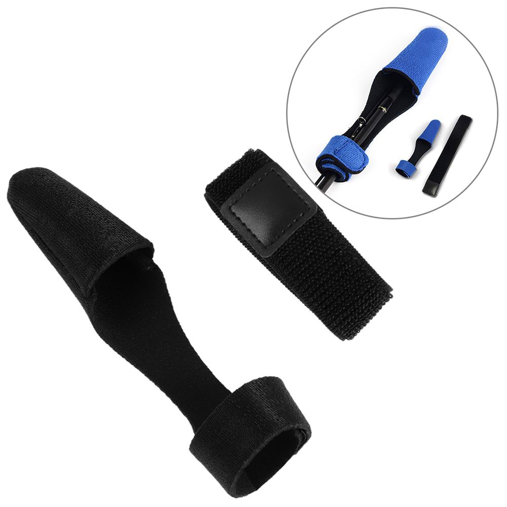 Fishing Rod Case - 赤、青、黒ネオプレン釣りロッド先端部カバートラス杖スリーブポールグローブプロテクターケース釣りポールスリーブポールストラップツール