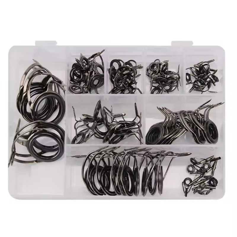 Fishing Rod Building Kit - WEIHE 75個入りアクセサリー高炭素セラミック製ダブルレッグ釣り竿アイガイドコンボ