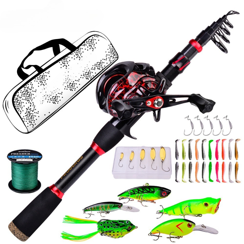 Fishing Rod Carbon Fiber - カーボンファイバーロングキャスティングベイトキャスティングシーロッドリールコンボ超軽量スーパーハードコンプリートキット（海水・淡水・トラウト・バス用）