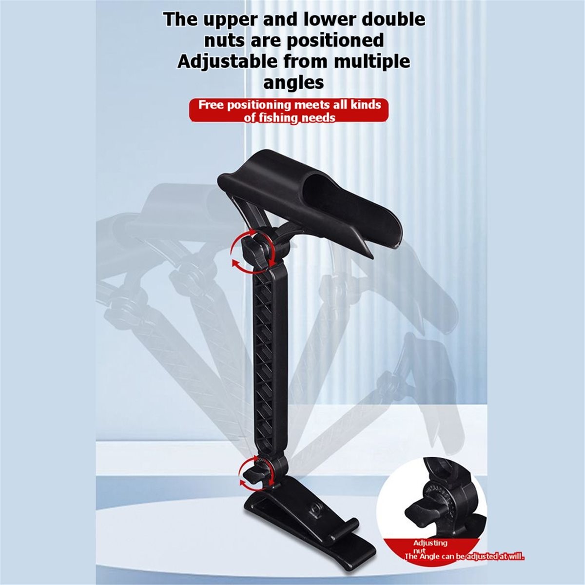 Fishing Rod Holder - POPULAR-2個入り調整可能なバケットロッドホルダー、アイスフィッシング用、折りたたみ式角度調整可能、屋外アイスフィッシングアクセサリー