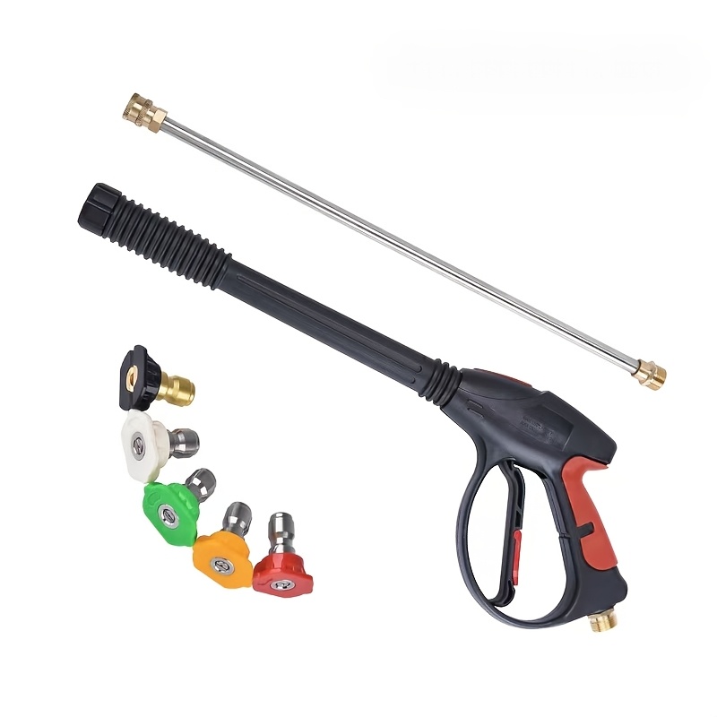 Fishing Rod Travel - ポータブル高圧洗車ガン、調節可能な延長ロッド付き、家庭用水道管に適合、家庭用屋外用洗車ツール