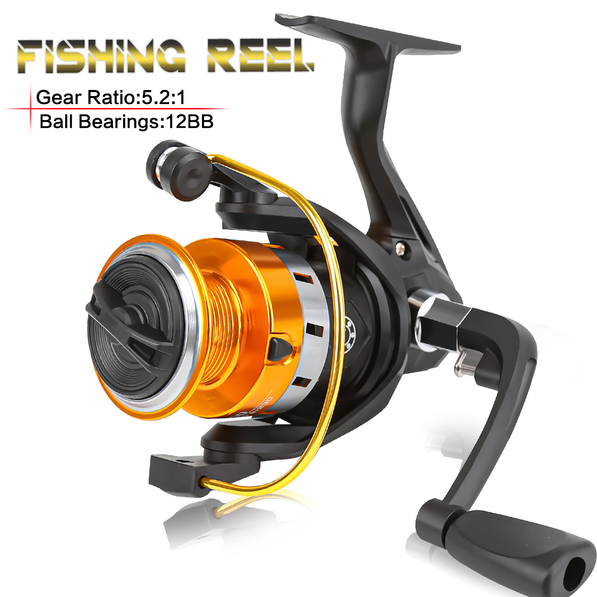 Fishing Rod Surf - 金属製スプール付きスピニングリール、ロングキャストフィッシングリール、サーフキャスティングロッド用、海水・淡水ルアーフィッシングタックル