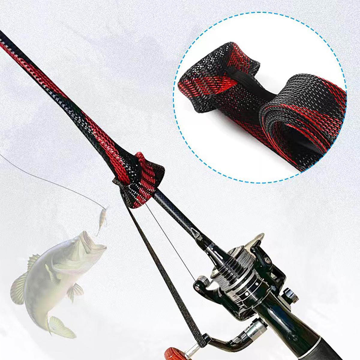 釣り竿編みネット保護カバー釣り道具スピニングキャスティングア - Fishing Rod Spinning のレビューと価格