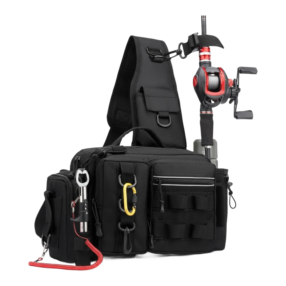 釣り用バックパック ロッドホルダー付き 調節可能な幅広ショル - Fishing Rod Holder のレビューと価格