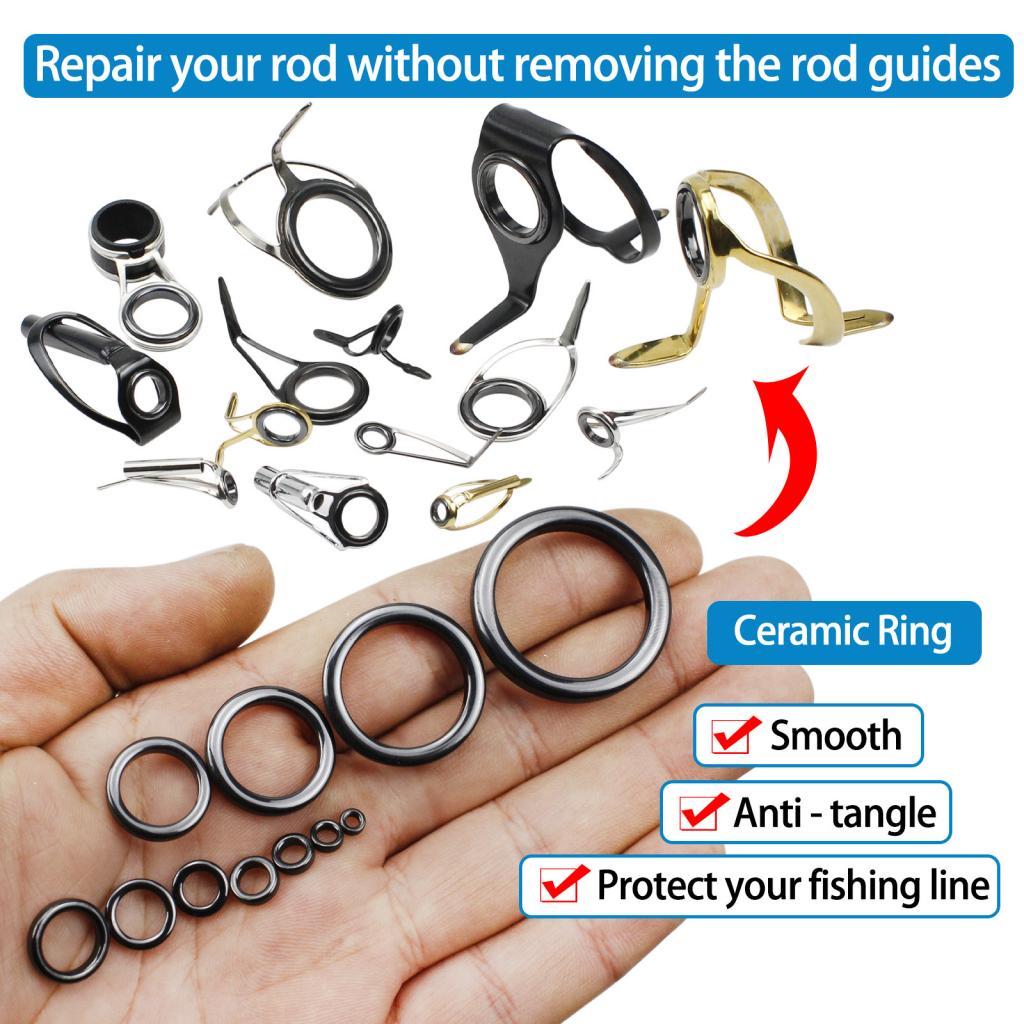 26 個の釣り竿ガイド セラミック修理キット ポールチップア - Fishing Rod Tip Replacement のレビューと価格