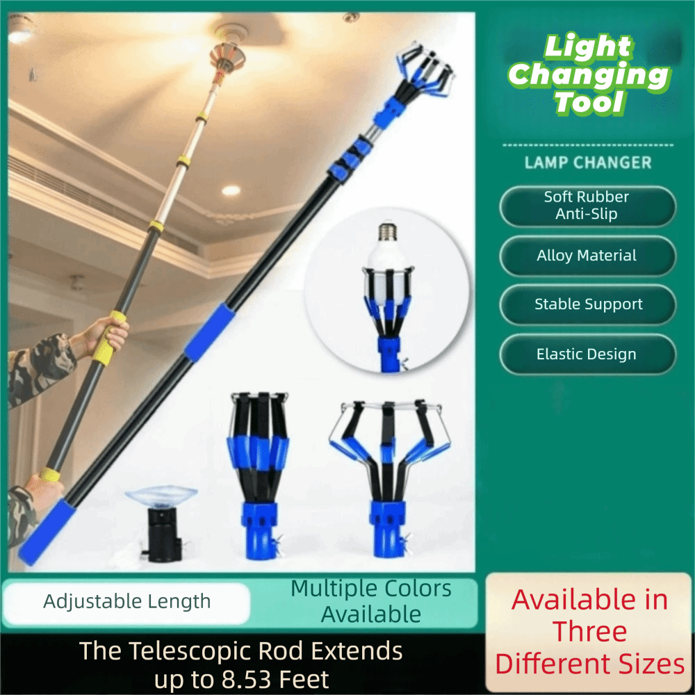 プロ仕様電球交換ツール アルミ合金製伸縮式ロッド延長ポール  - Fishing Rod Telescopic のレビューと価格