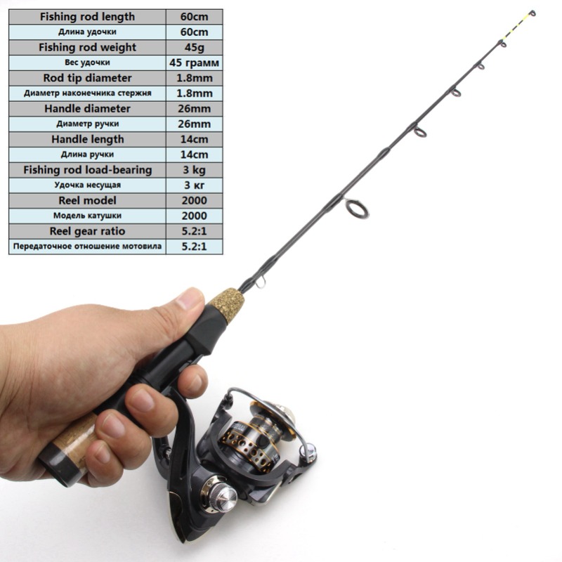 60 センチメートル 2 ヒントロッドリールコンボ冬氷釣り竿 - Fishing Rod Building Kit のレビューと価格