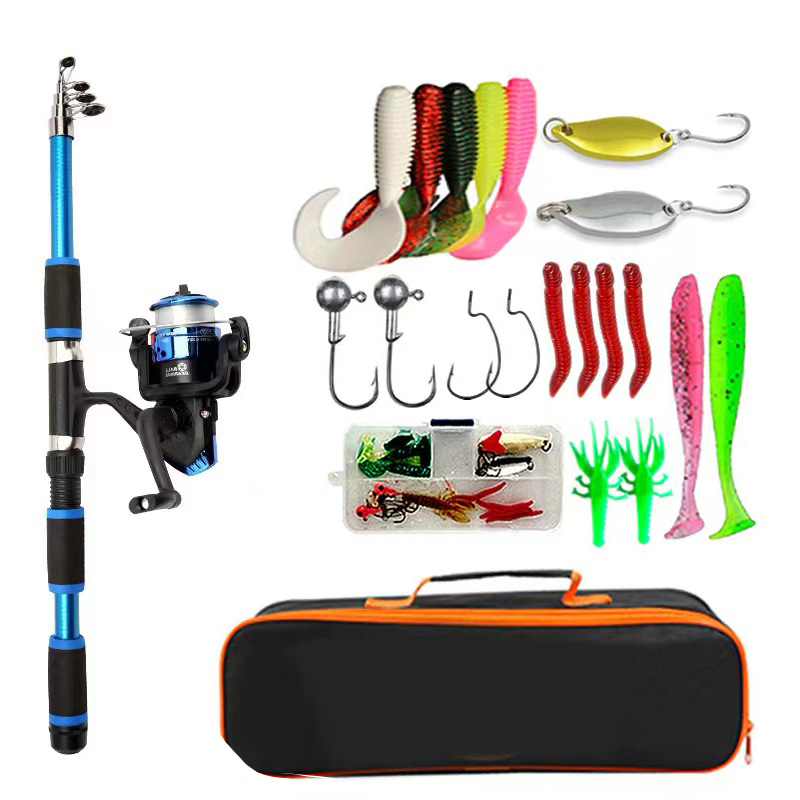 BRAVMACK 伸縮式釣り竿フルキット スピニングリール付 - Fishing Rod Spinning のレビューと価格