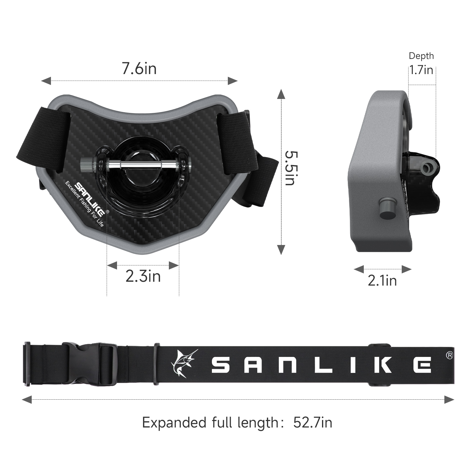 Sanlike-釣り用の戦闘ベルト,ロッドベリートップ,カー - Fishing Rod Carbon Fiber のレビューと価格
