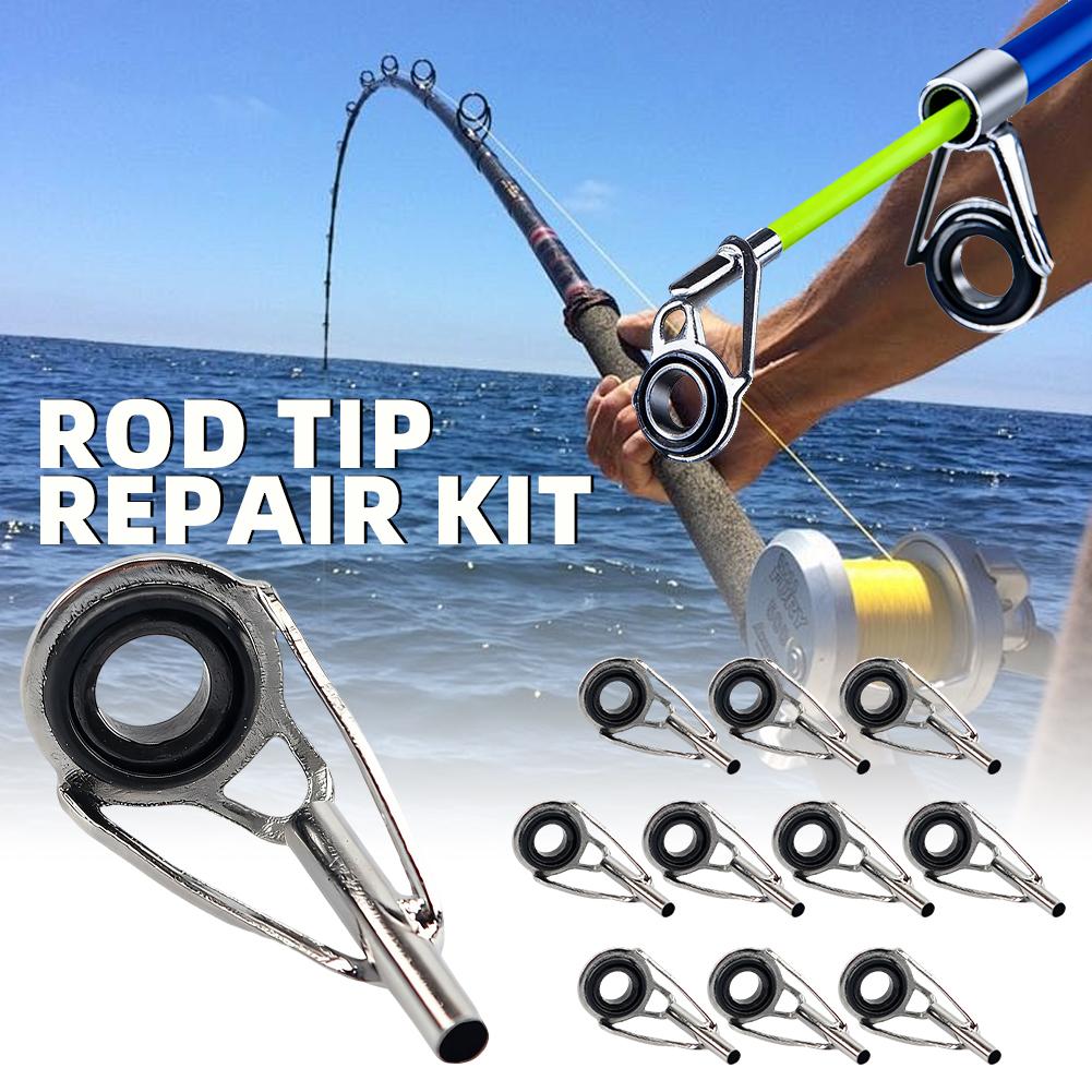 ロッドティップ修理キット 10個入り 釣り竿ティップ交換セッ - Fishing Rod Repair Kit のレビューと価格