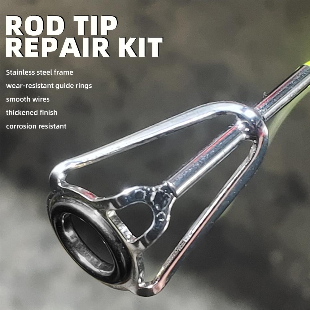 ロッドティップ修理キット 10個入り 釣り竿ティップ交換セッ - Fishing Rod Repair Kit のレビューと価格