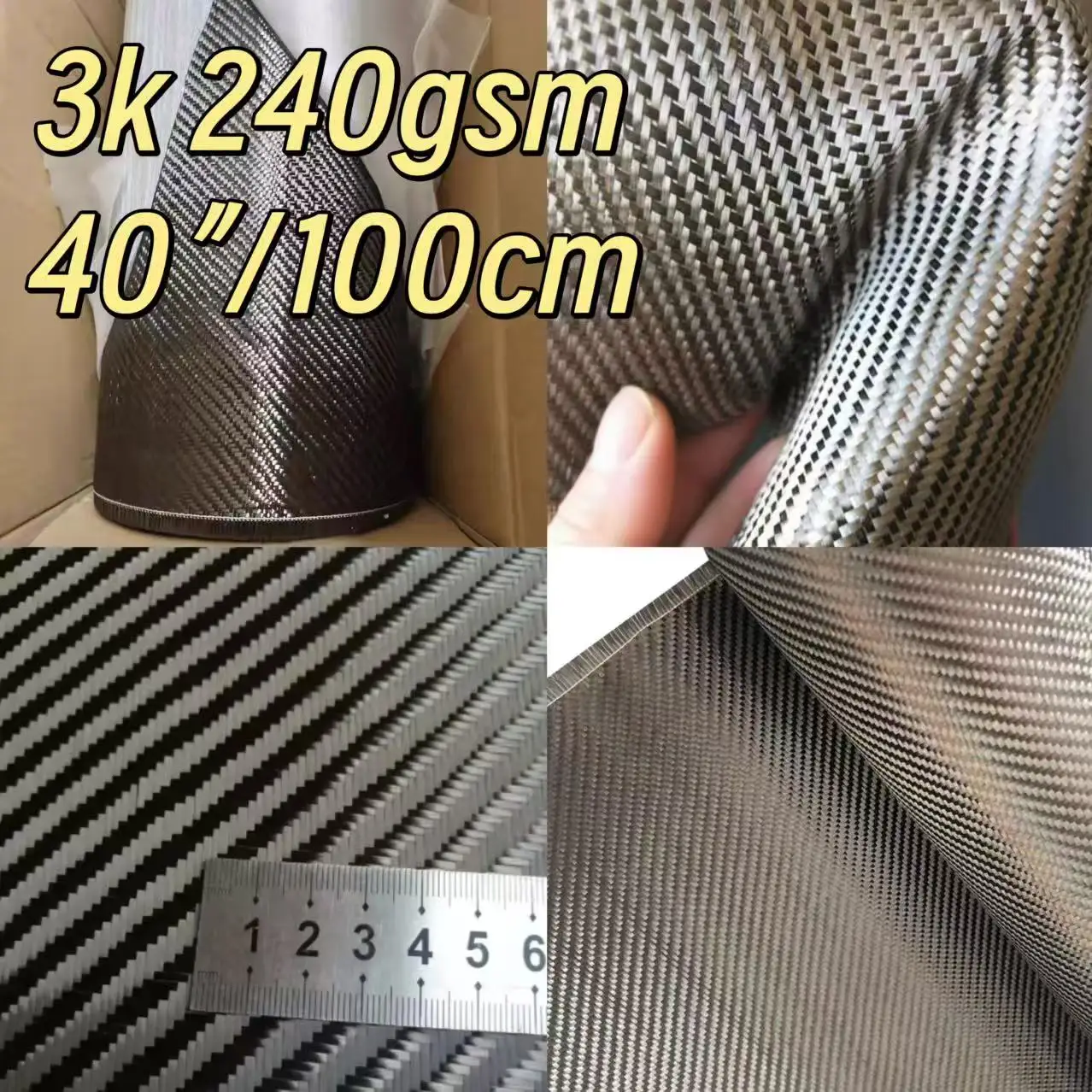 グレードA+ 3K 240gsm 本物のカーボンファイバーク - Fishing Rod Carbon Fiber のレビューと価格