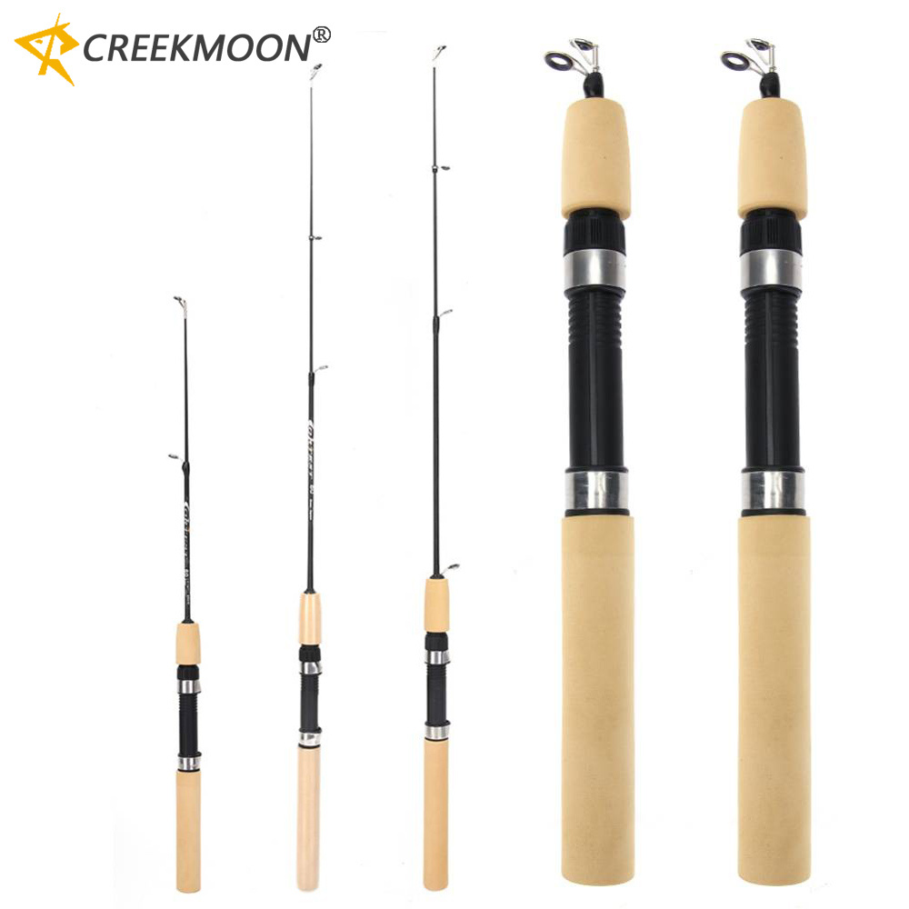 ミニ伸縮式氷釣り竿ポータブルカーボンファイバー川エビ鯉釣り竿 - Fishing Rod Ice のレビューと価格