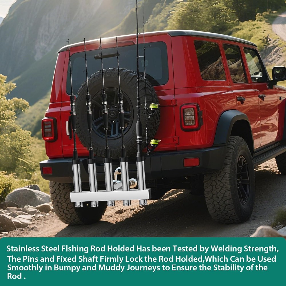 ヒッチマウント釣り竿ホルダー 316 ステンレス鋼 調整可能 - Fishing Rod Rack のレビューと価格