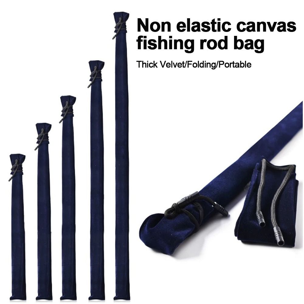 多機能厚いベルベット釣竿バッグ折りたたみポータブル釣具収納袋 - Fishing Rod Case のレビューと価格