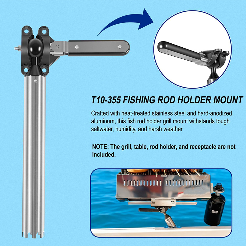 全角度調整可能な釣り竿ホルダーグリルマウント、マグマのすべて - Fishing Rod Boat のレビューと価格