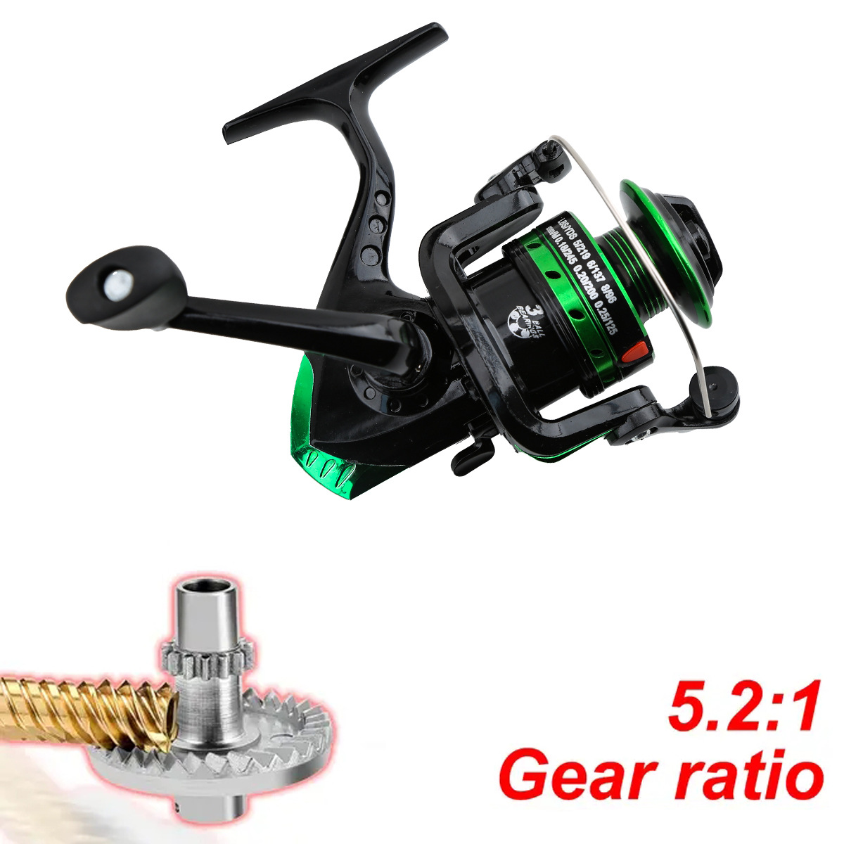 金属スピニングリール 5.2:1 ギア比ロングキャストビッグ - Fishing Rod Surf のレビューと価格