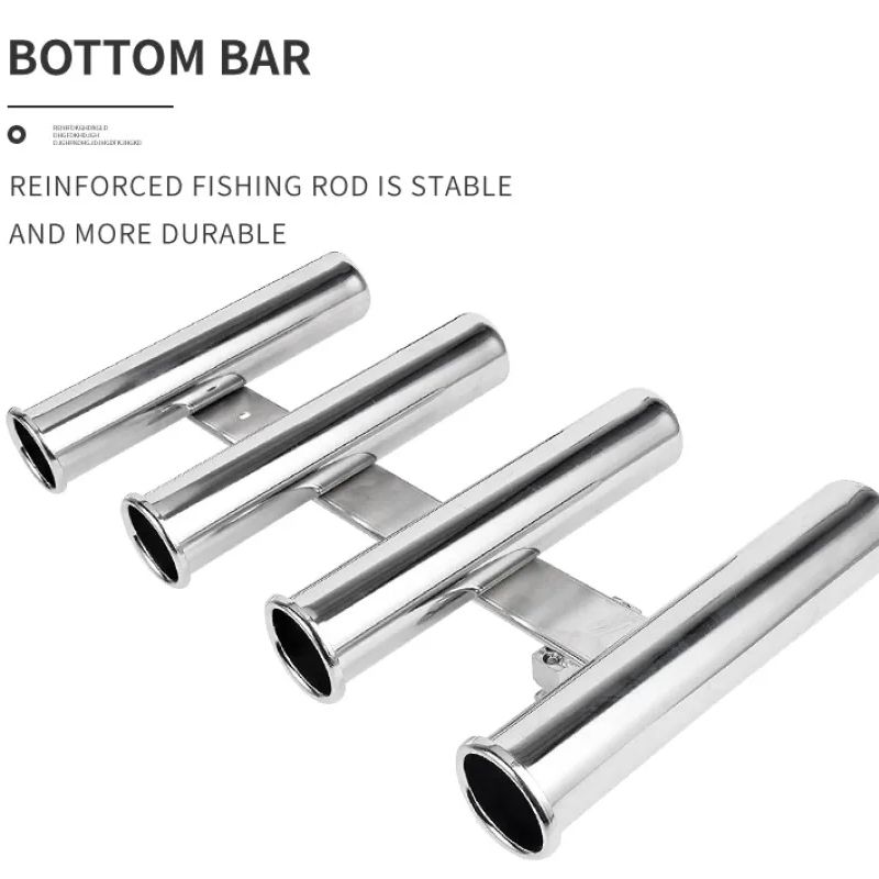 ステンレス鋼 4 チューブロッドホルダーボート釣り竿ラックホ - Fishing Rod Rack のレビューと価格