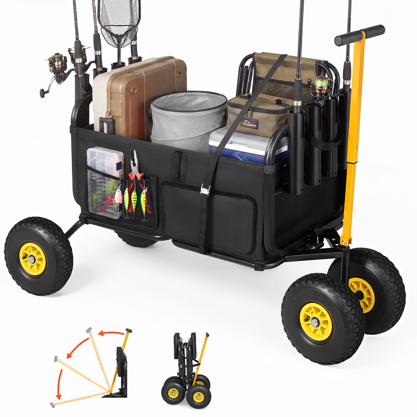 Uimoso 折りたたみ式ビーチフィッシングカート、耐荷重3 - Fishing Rod Holder のレビューと価格