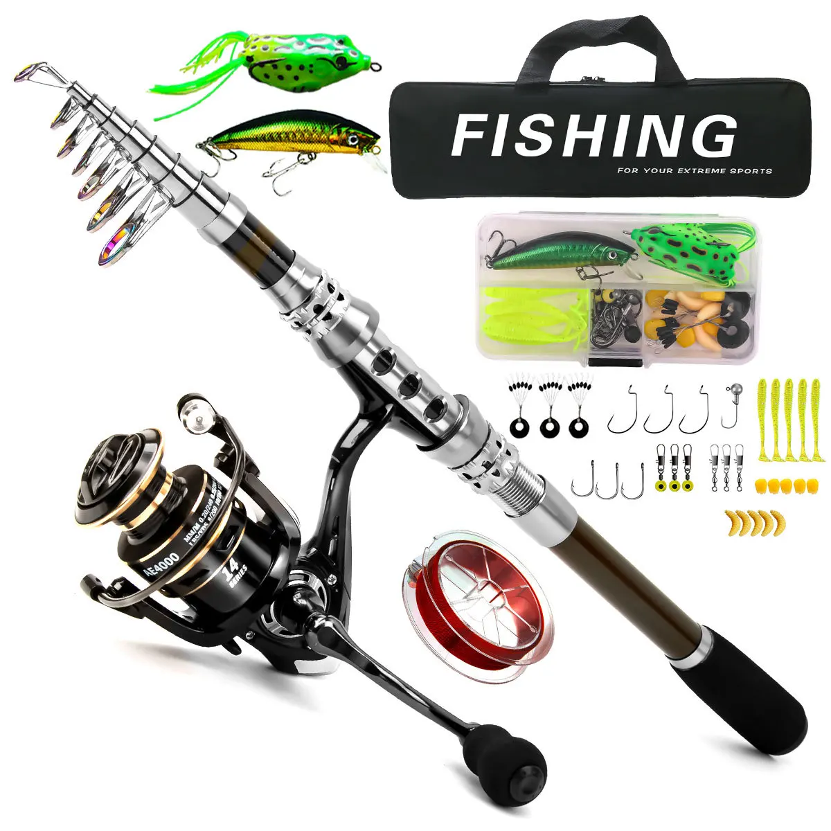 カーボン Luya ロッドホイールセット海釣り伸縮釣竿回転リ - Fishing Rod Spinning のレビューと価格