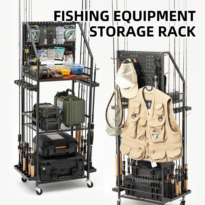 本物の釣り竿とリール/ガンラック用棚、車や家庭用の釣り道具収 - Fishing Rod Combo のレビューと価格
