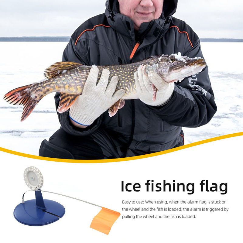 旗付きヘビーユース冬用氷釣り竿ティップアップ; ポータブル氷 - Fishing Rod Ice のレビューと価格