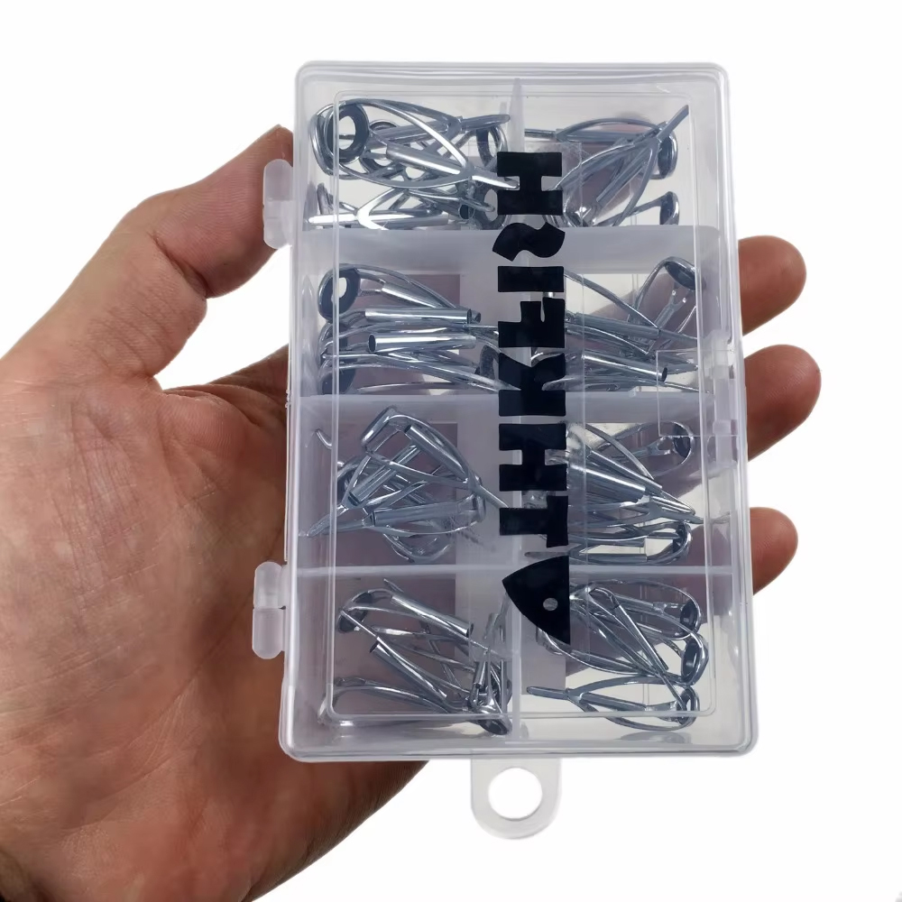 40 個釣り竿先端修理キットステンレス鋼ガイドセラミックリン - Fishing Rod Tip Replacement のレビューと価格