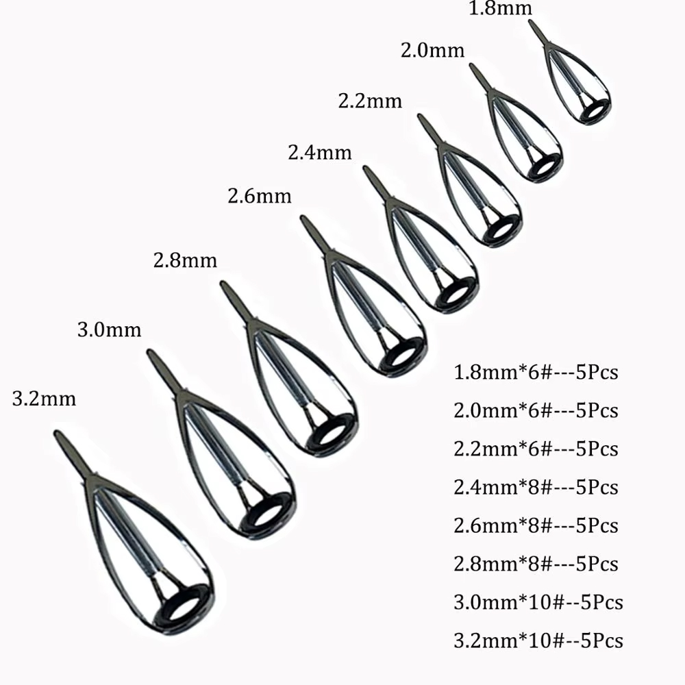 40 個釣り竿先端修理キットステンレス鋼ガイドセラミックリン - Fishing Rod Tip Replacement のレビューと価格