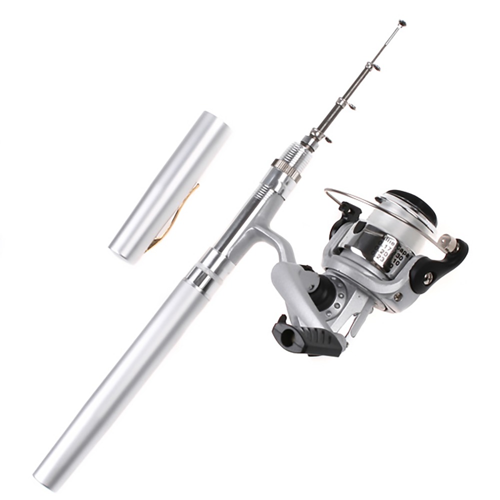 ポータブル伸縮式ポケット釣り竿 軽量ミニペン釣り竿リール シ - Fishing Rod Fly のレビューと価格