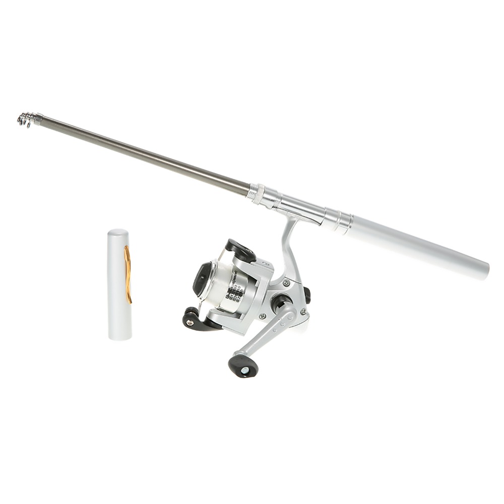 ポータブル伸縮式ポケット釣り竿 軽量ミニペン釣り竿リール シ - Fishing Rod Fly のレビューと価格
