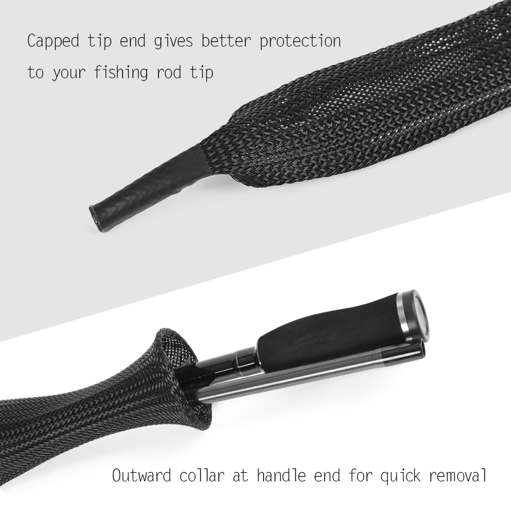 チューブフック190cm釣り竿カバー ロッドスリーブカバー  - Fishing Rod Casting のレビューと価格