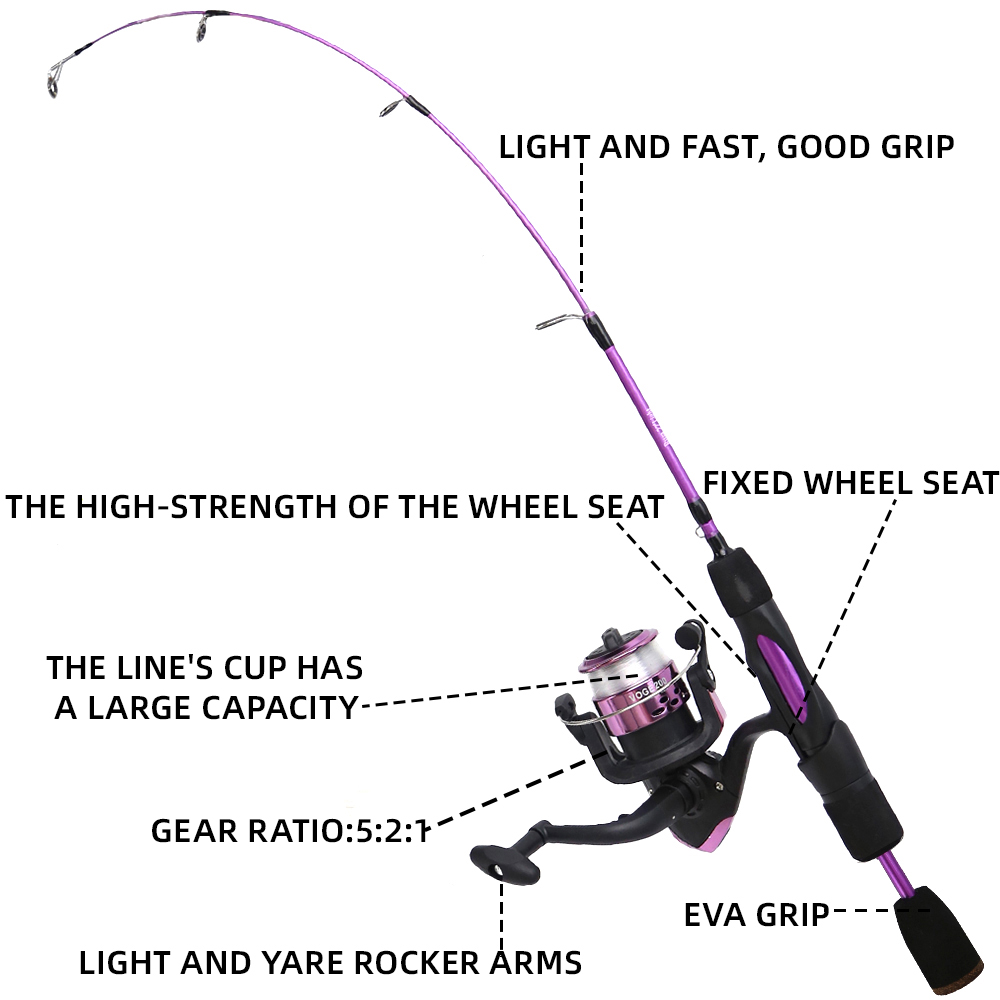 釣り竿とリールの組み合わせ,スピニングリール,フックアクセサ - Fishing Rod Carbon Fiber のレビューと価格