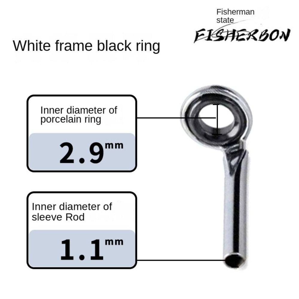新しい O リング釣竿ガイドステンレス鋼楕円形先端修理キット - Fishing Rod Repair Kit のレビューと価格
