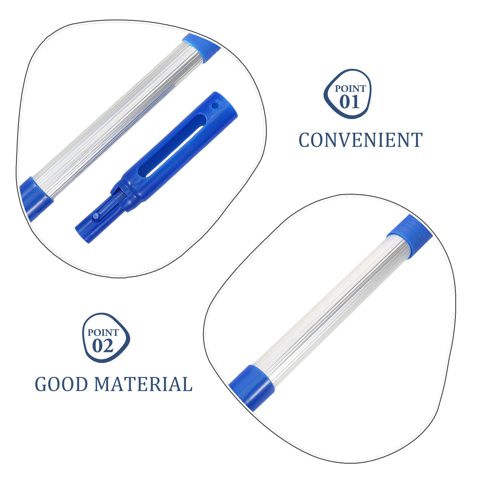 伸縮式プール清掃ポール強化アルミニウムプラスチックスキマーネ - Fishing Rod Telescopic のレビューと価格