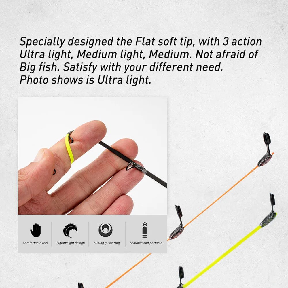 コルクハンドル付きアイスフィッシングロッド,ソフトチップ,フ - Fishing Rod Ice のレビューと価格