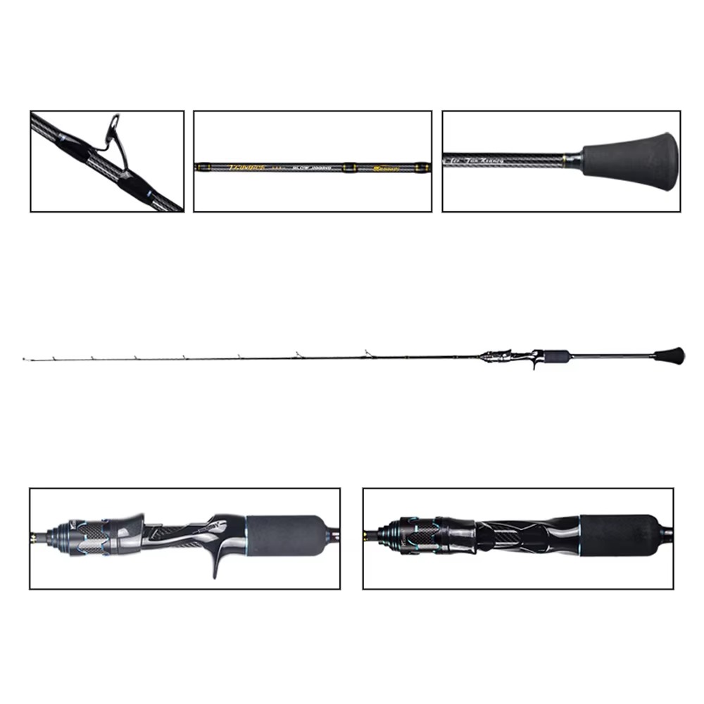 卸売高炭素スロージギング釣り竿2ピース海水海釣りスピニングロ - Fishing Rod Spinning のレビューと価格