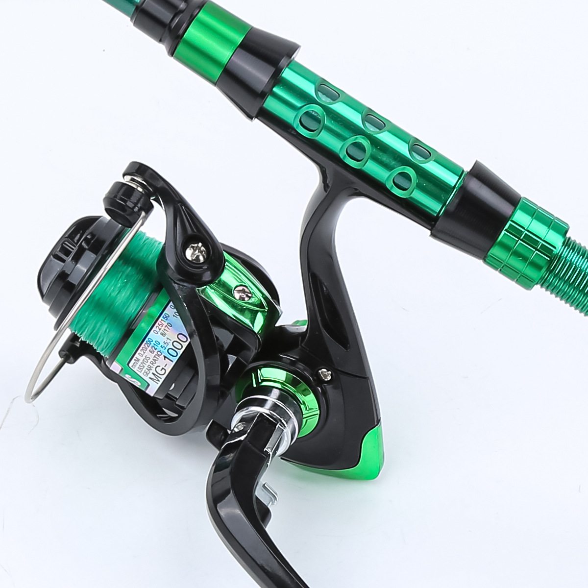 1.8メートルグリーンカーボンファイバーテレスコピックルアー - Fishing Rod Building Kit のレビューと価格
