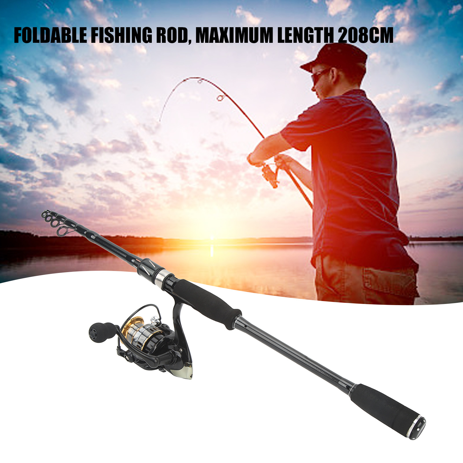 ルアー釣り竿とリールコンボフルセット 208cm カーボンフ - Fishing Rod Spinning のレビューと価格