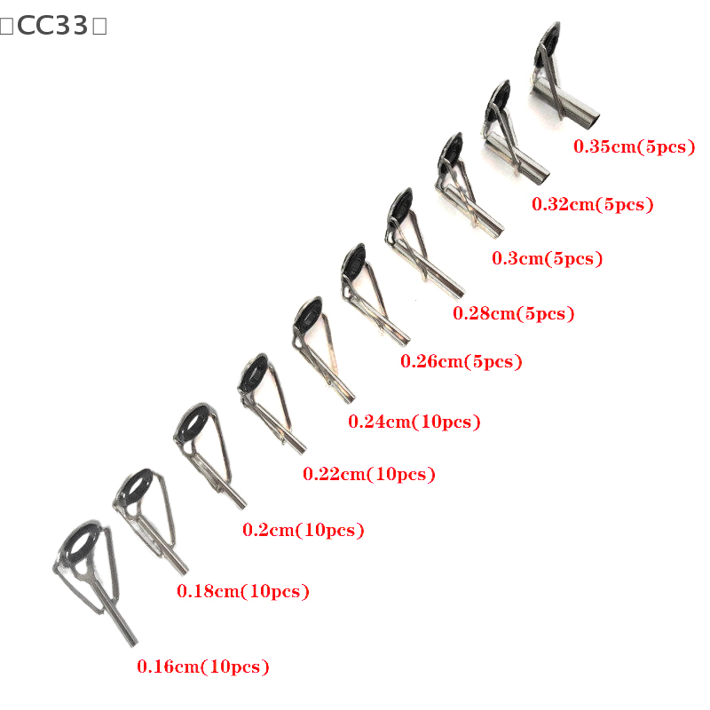 [CC33] 75個/セット 釣り竿先端修理キット 釣り竿ガ - Fishing Rod Tip Replacement のレビューと価格