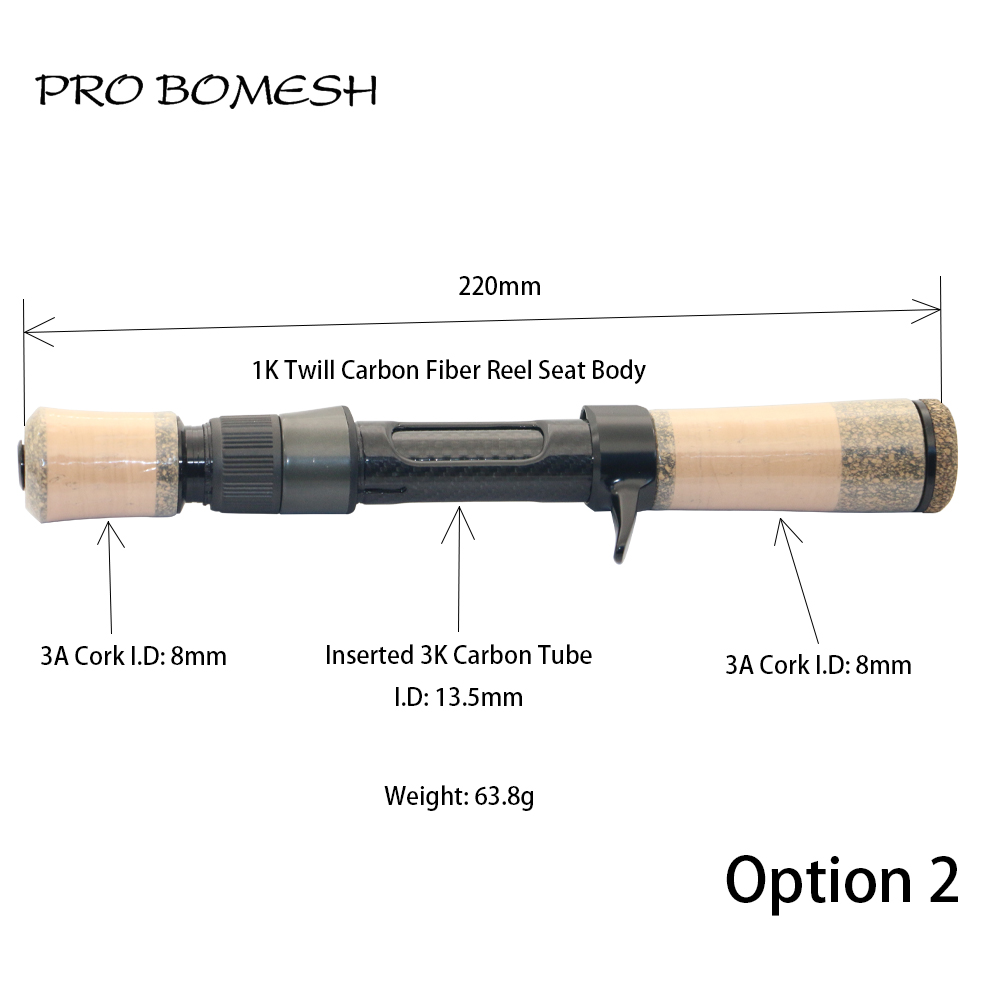 PROBOMESH カーボンファイバー鋳造リールシート 3A - Fishing Rod Building Kit のレビューと価格