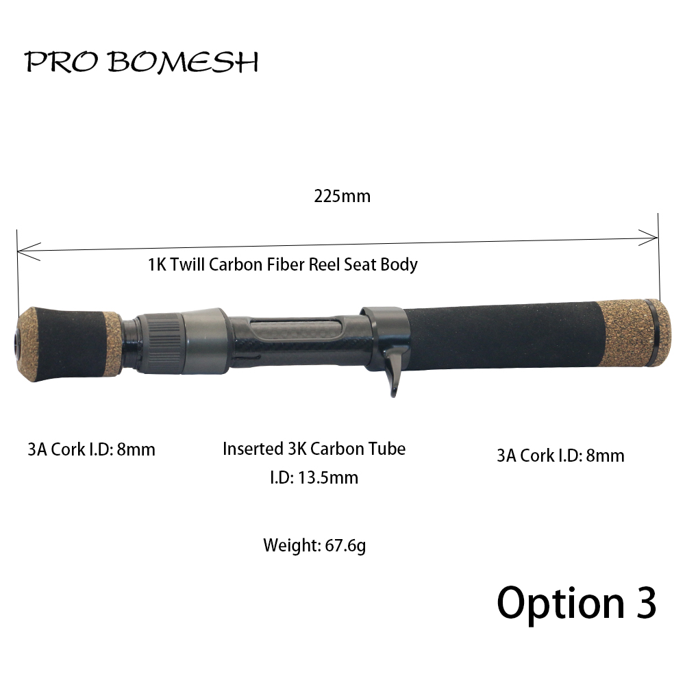 PROBOMESH カーボンファイバー鋳造リールシート 3A - Fishing Rod Building Kit のレビューと価格