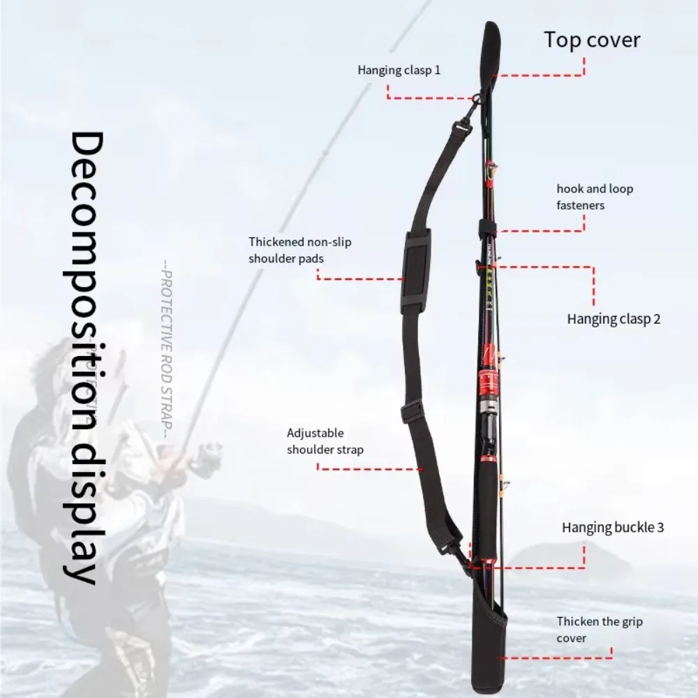 調節可能な釣竿収納バッグポータブル釣竿ショルダーベルト釣竿ベ - Fishing Rod Combo のレビューと価格