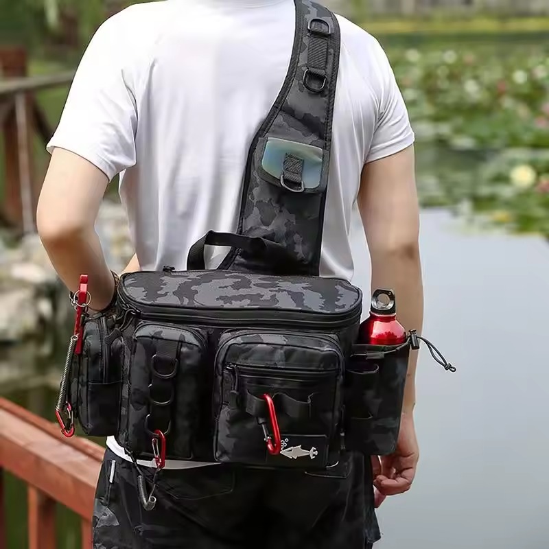 釣り用ウエストパック スリングバッグ ルアーギア タックル収 - Fishing Rod Fly のレビューと価格